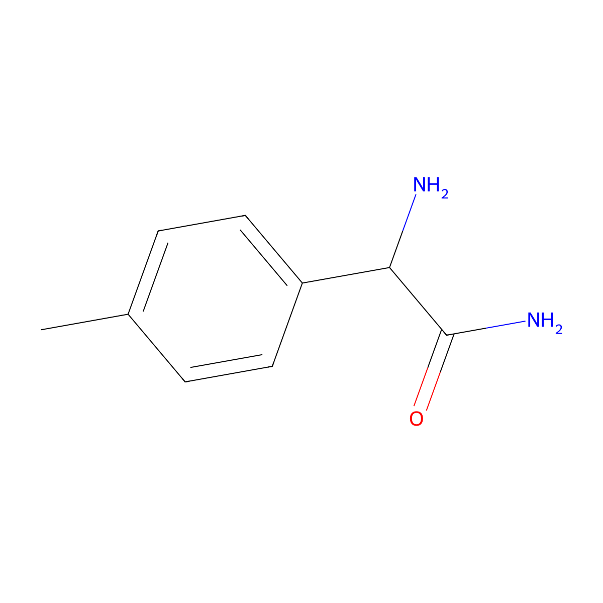 2-Amino-2-(4-methylphenyl)acetamide molecular structure, CAS 203065-96-7