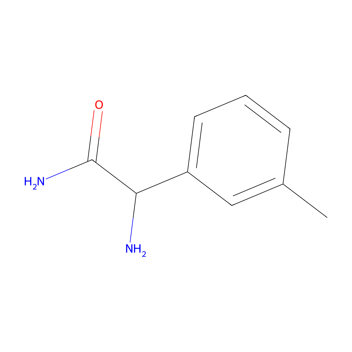 2-Amino-2-(3-methylphenyl)acetamide molecular structure, CAS 203065-97-8