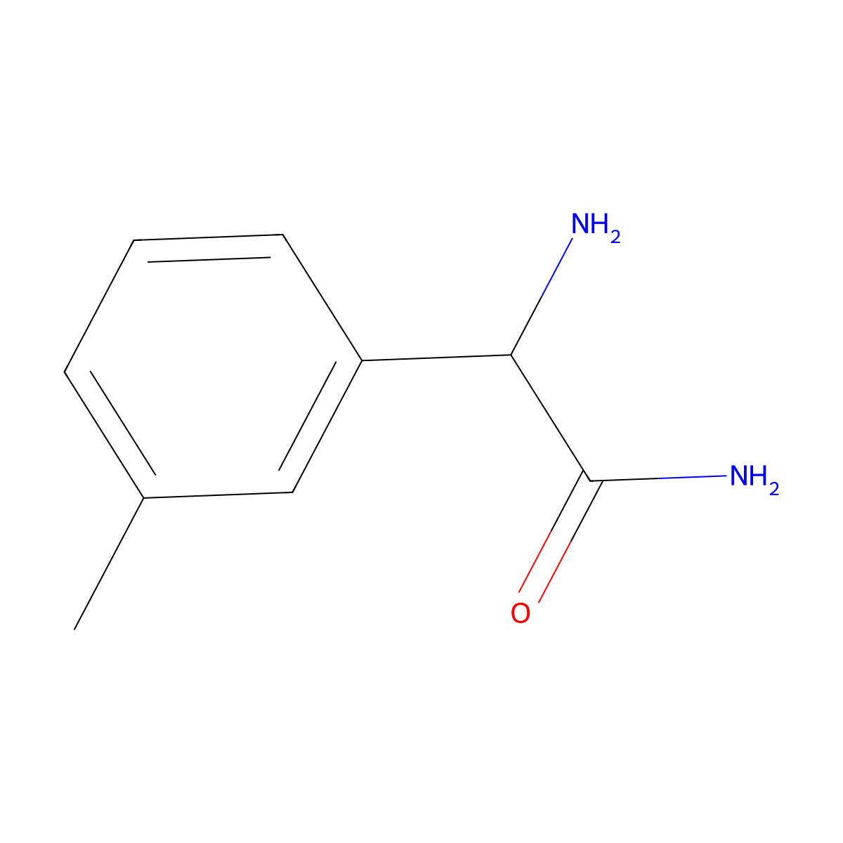 2-Amino-2-(3-methylphenyl)acetamide molecular structure, CAS 203065-97-8