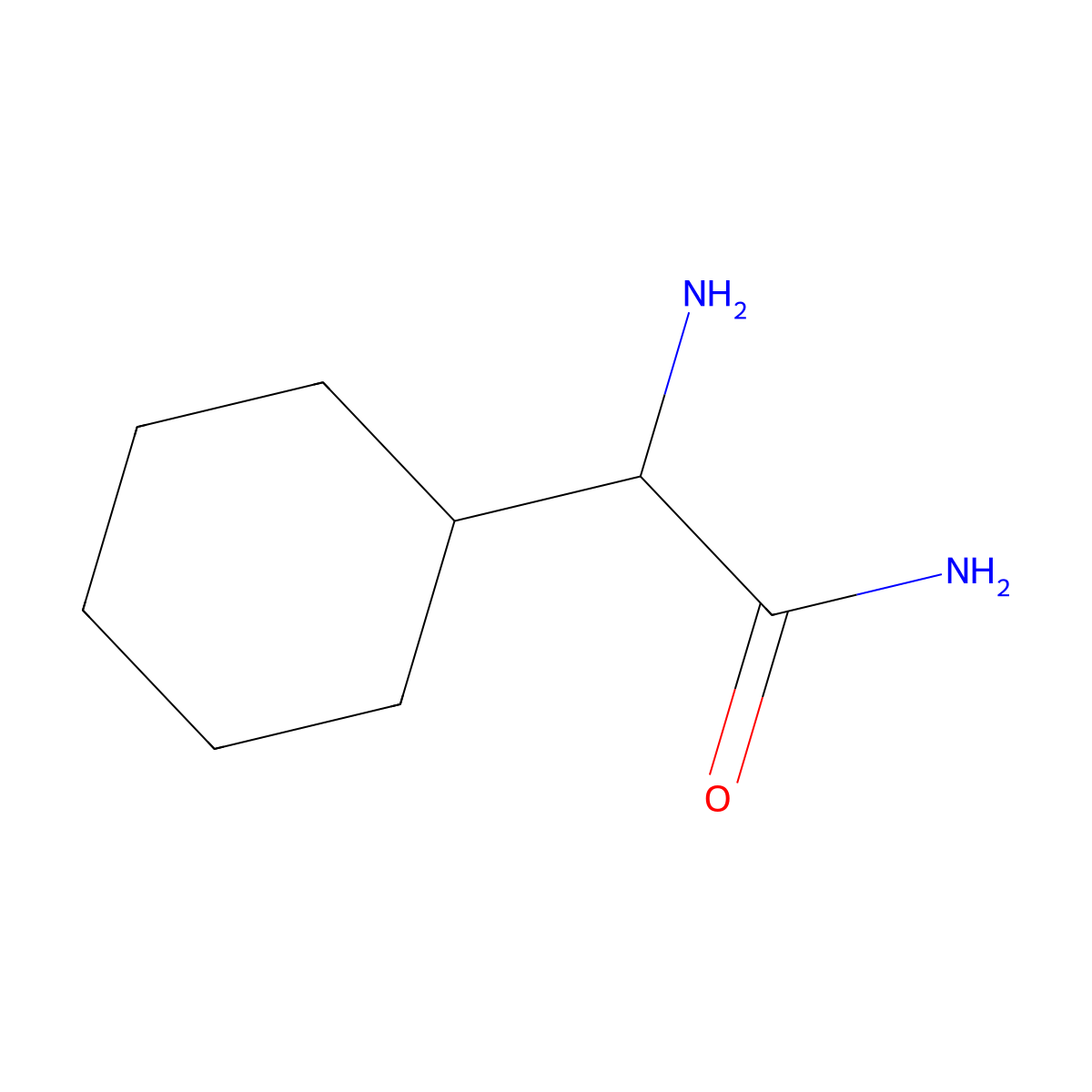 2-Amino-2-cyclohexylacetamide molecular structure, CAS 203066-03-9