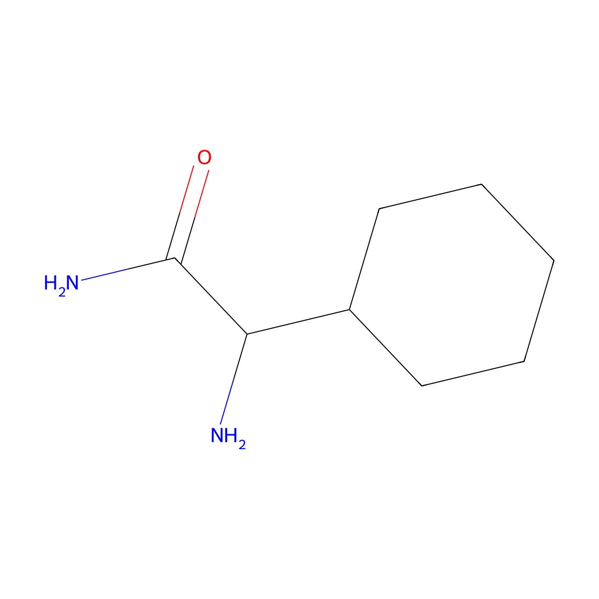 2-Amino-2-cyclohexylacetamide molecular structure, CAS 203066-03-9