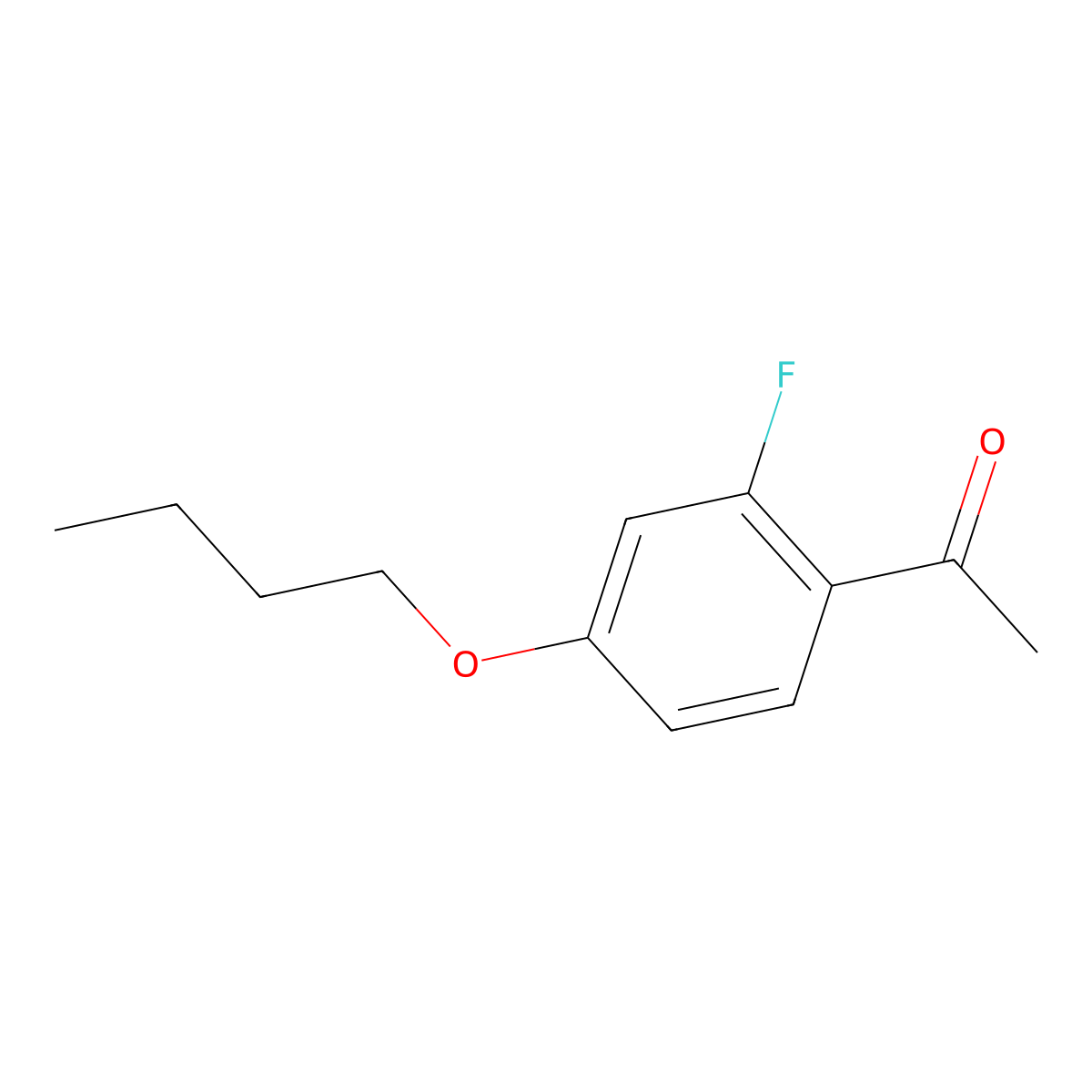 4'-Butoxy-2'-fluoroacetophenone molecular structure, CAS 203066-86-8