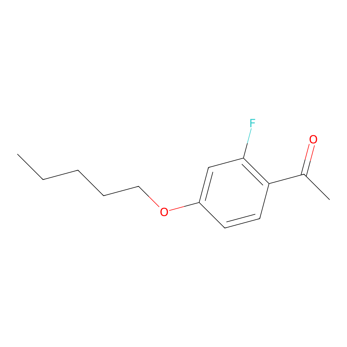 2'-Fluoro-4'-pentyloxyacetophenone molecular structure, CAS 203066-99-3