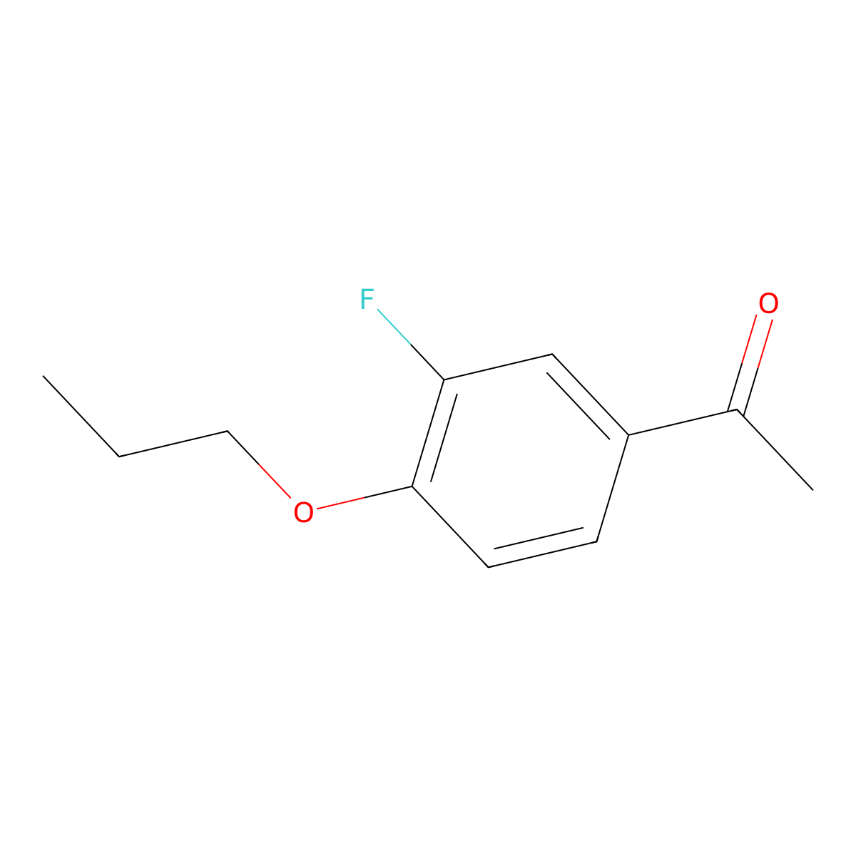 1-(3-Fluoro-4-propoxyphenyl)ethanone molecular structure, CAS 203067-00-9