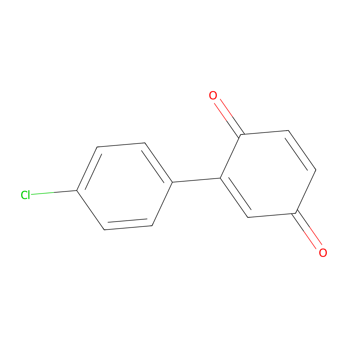 2,5-Cyclohexadiene-1,4-dione, 2-(4-chlorophenyl)- molecular structure, CAS 20307-43-1