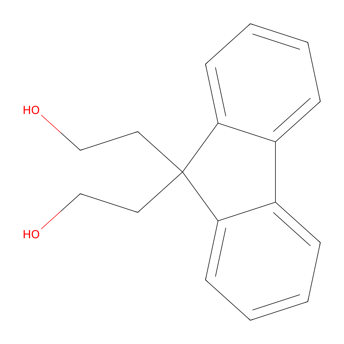 2,2'-(9H-fluorene-9,9-diyl)diethanol molecular structure, CAS 203070-78-4