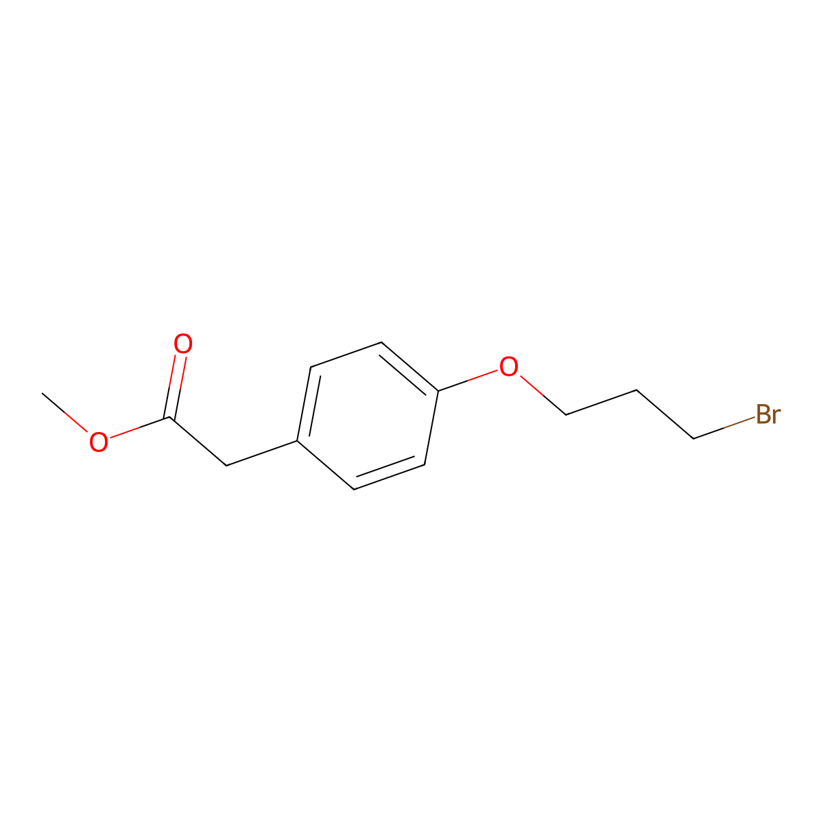 Methyl 2-[4-(3-bromopropoxy)phenyl]acetate molecular structure, CAS 203071-48-1