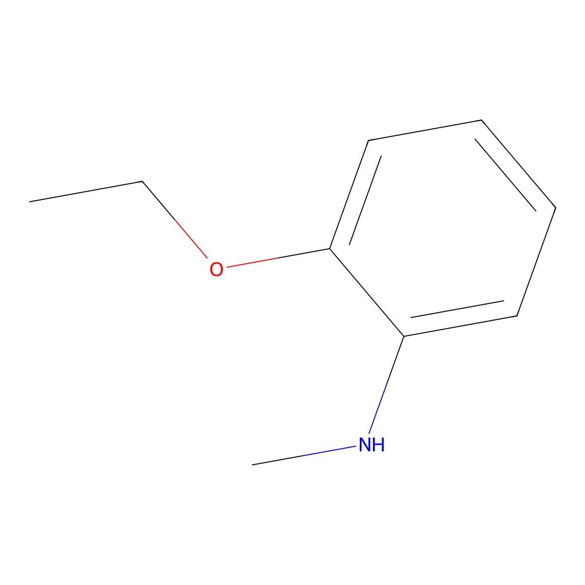 2-ethoxy-N-methylaniline molecular structure, CAS 20308-28-5