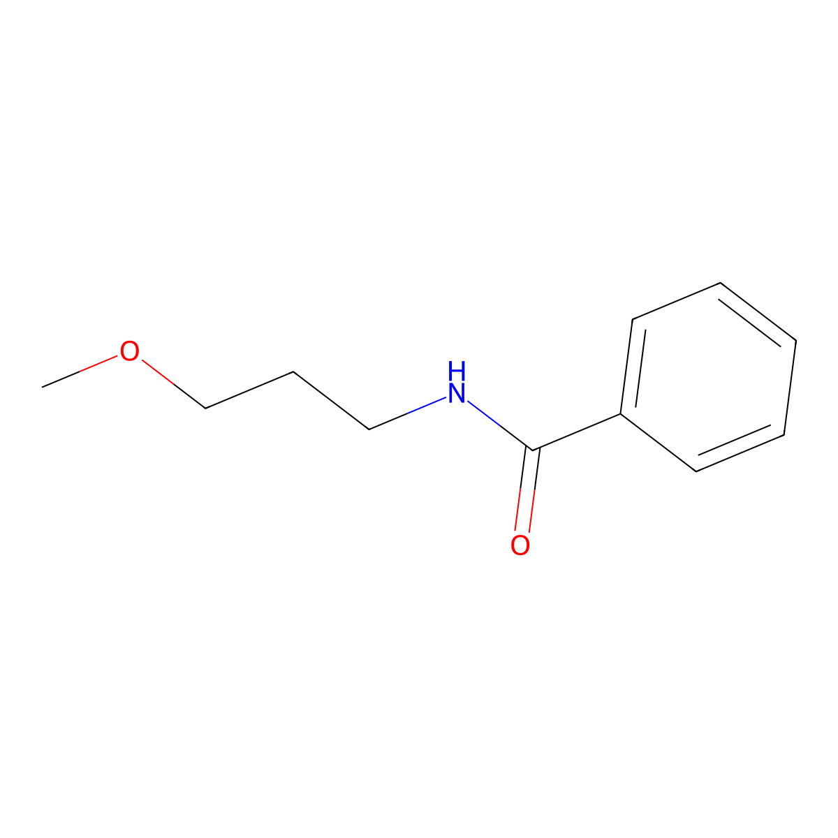 N-(3-methoxypropyl)benzamide molecular structure, CAS 20308-44-5