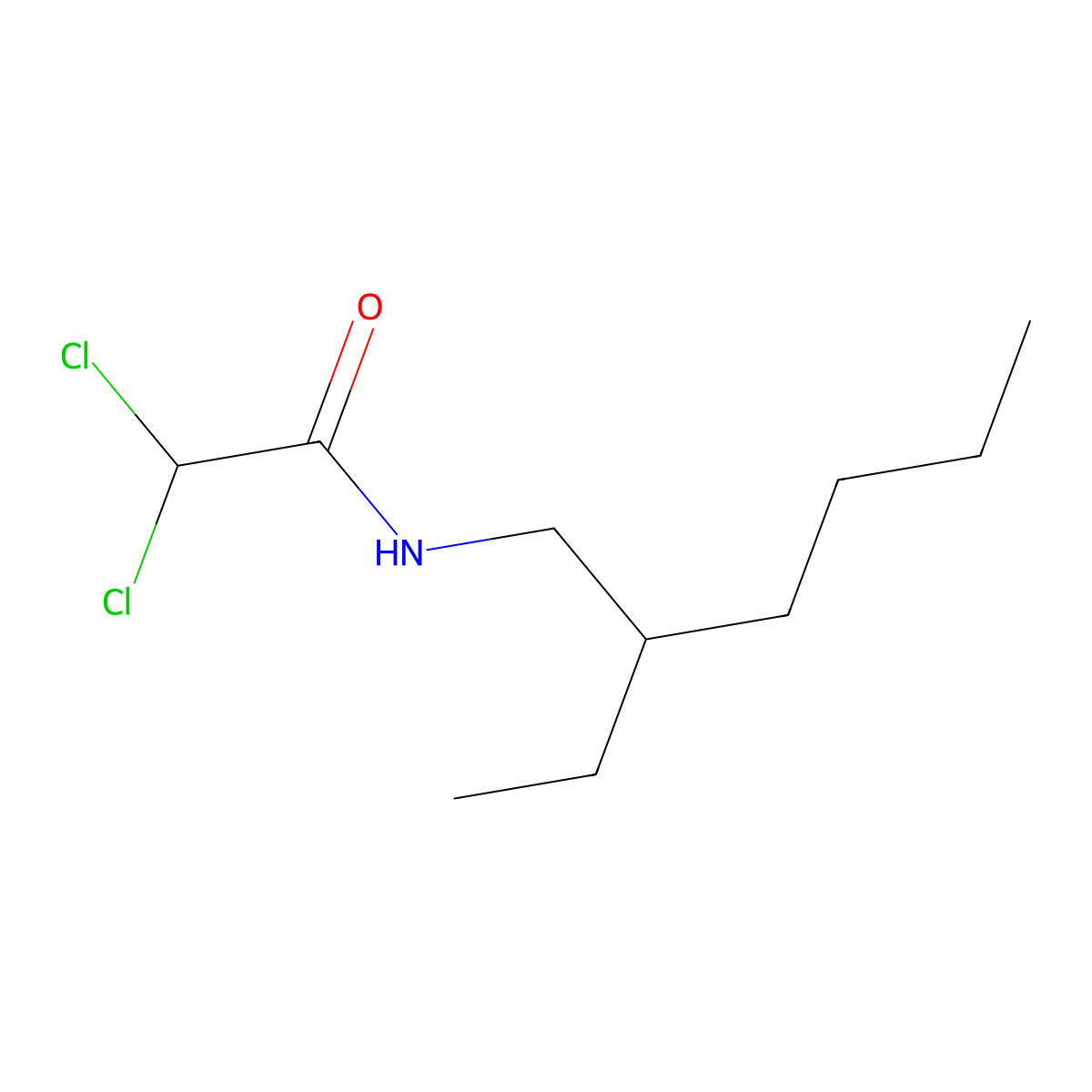 2,2-Dichloro-n-(2-ethylhexyl)acetamide molecular structure, CAS 20308-52-5