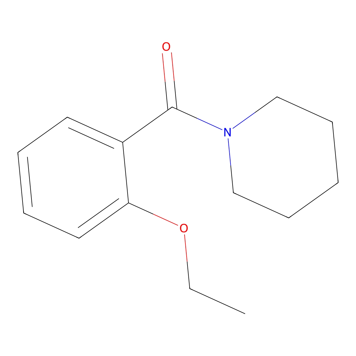 Piperidine, 1-(2-ethoxybenzoyl)- molecular structure, CAS 20308-67-2