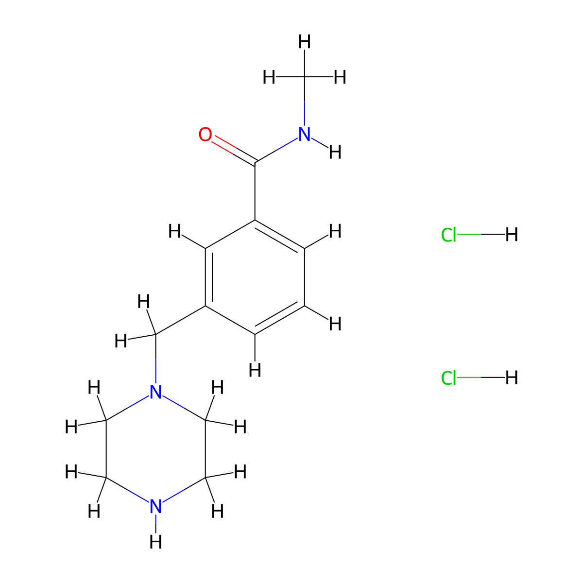 N-methyl-3-[(piperazin-1-yl)methyl]benzamidedihydrochloride molecular structure, CAS 2030880-01-2