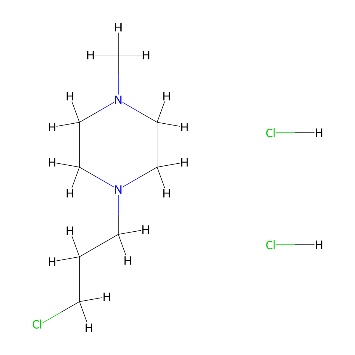 1-(3-Chloropropyl)-4-methylpiperazine dihydrochloride molecular structure, CAS 2031-23-4