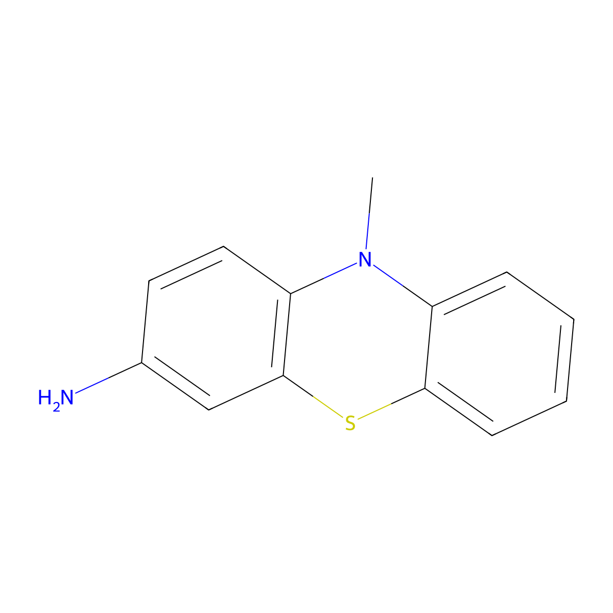 10-Methyl-3-phenothiazinamine molecular structure, CAS 2031-24-5