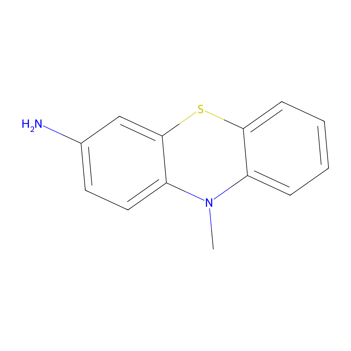 10-Methyl-3-phenothiazinamine molecular structure, CAS 2031-24-5