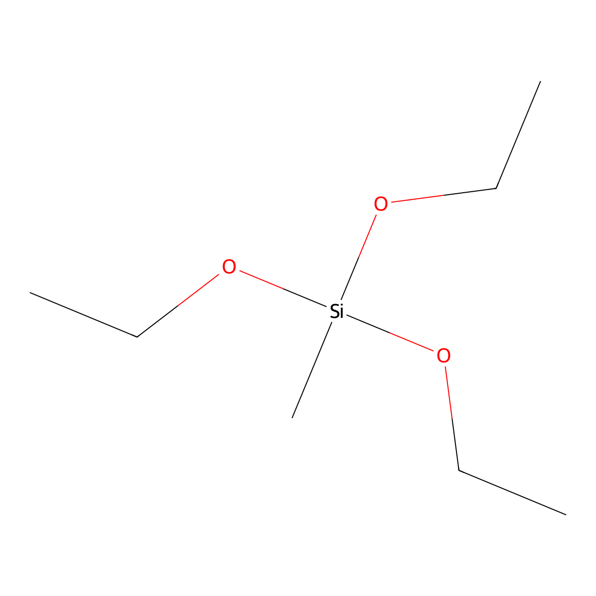 Triethoxymethylsilane molecular structure, CAS 2031-67-6