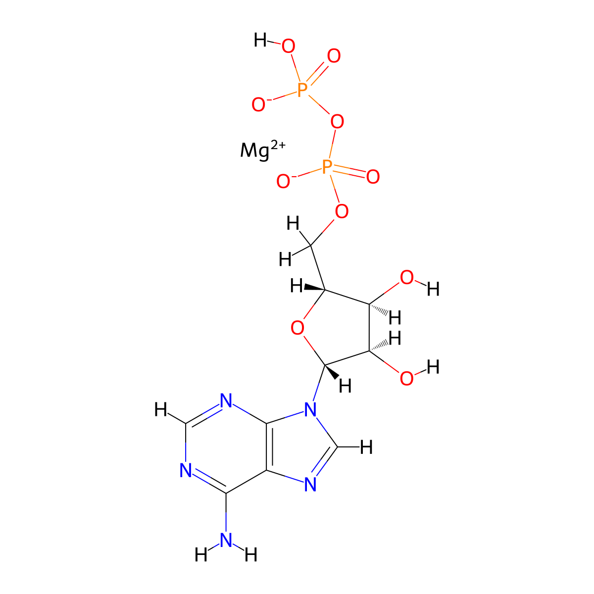 MgADP molecular structure, CAS 20310-60-5