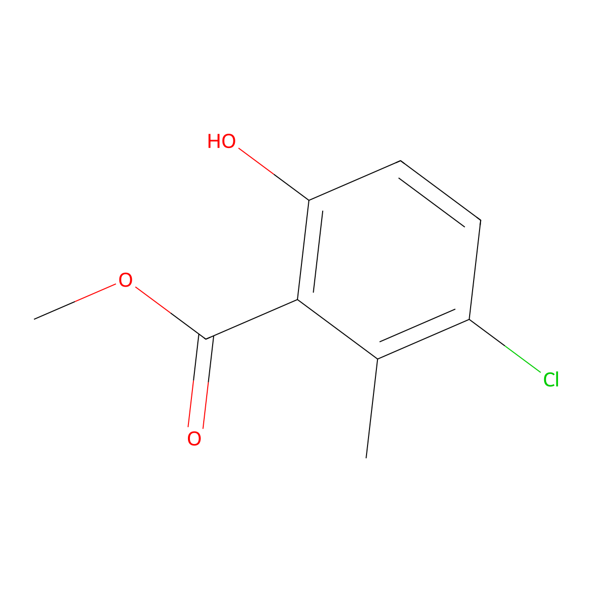 Methyl 3-chloro-6-hydroxy-2-methylbenzoate molecular structure, CAS 203109-73-3