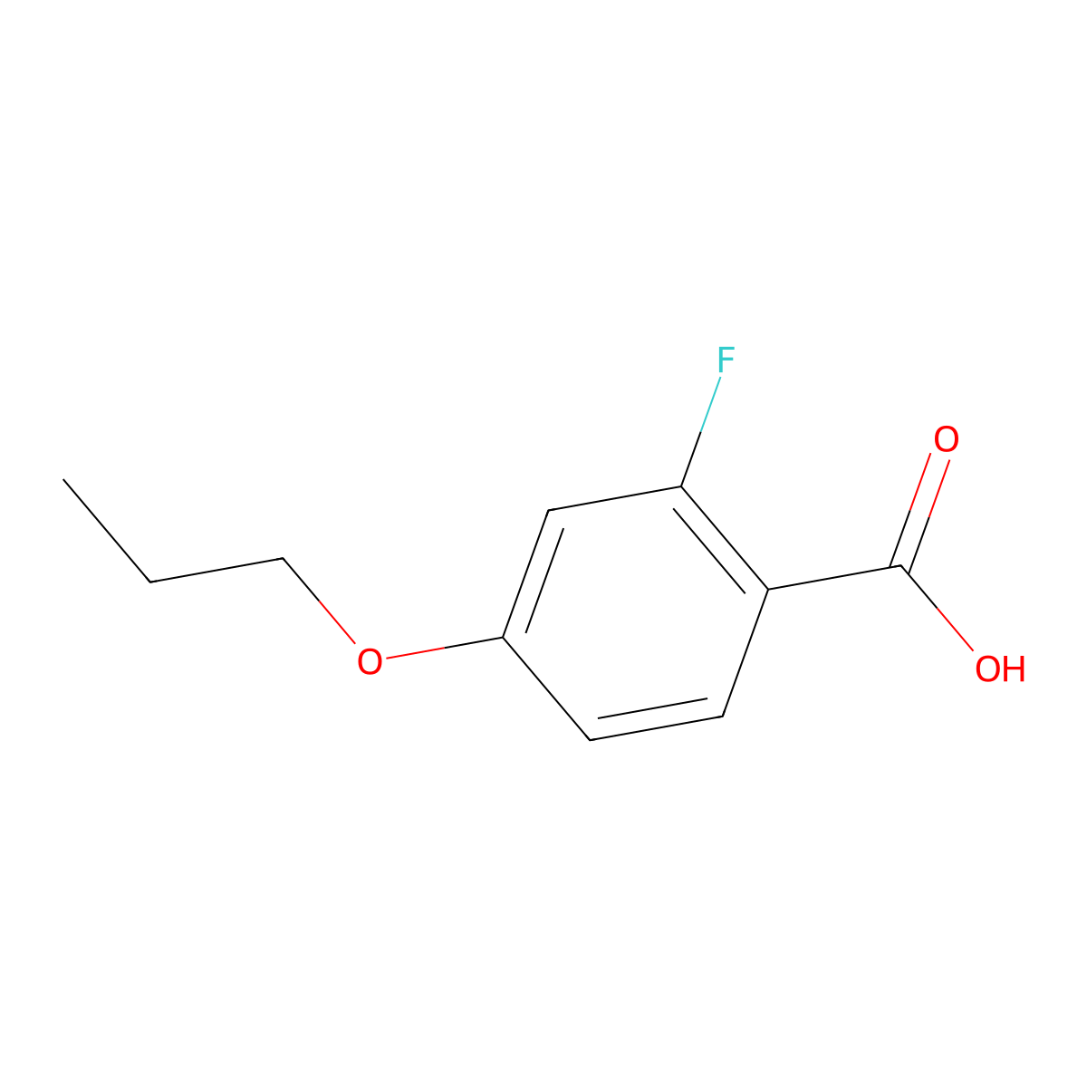 2-Fluoro-4-propoxybenzoic acid molecular structure, CAS 203115-96-2