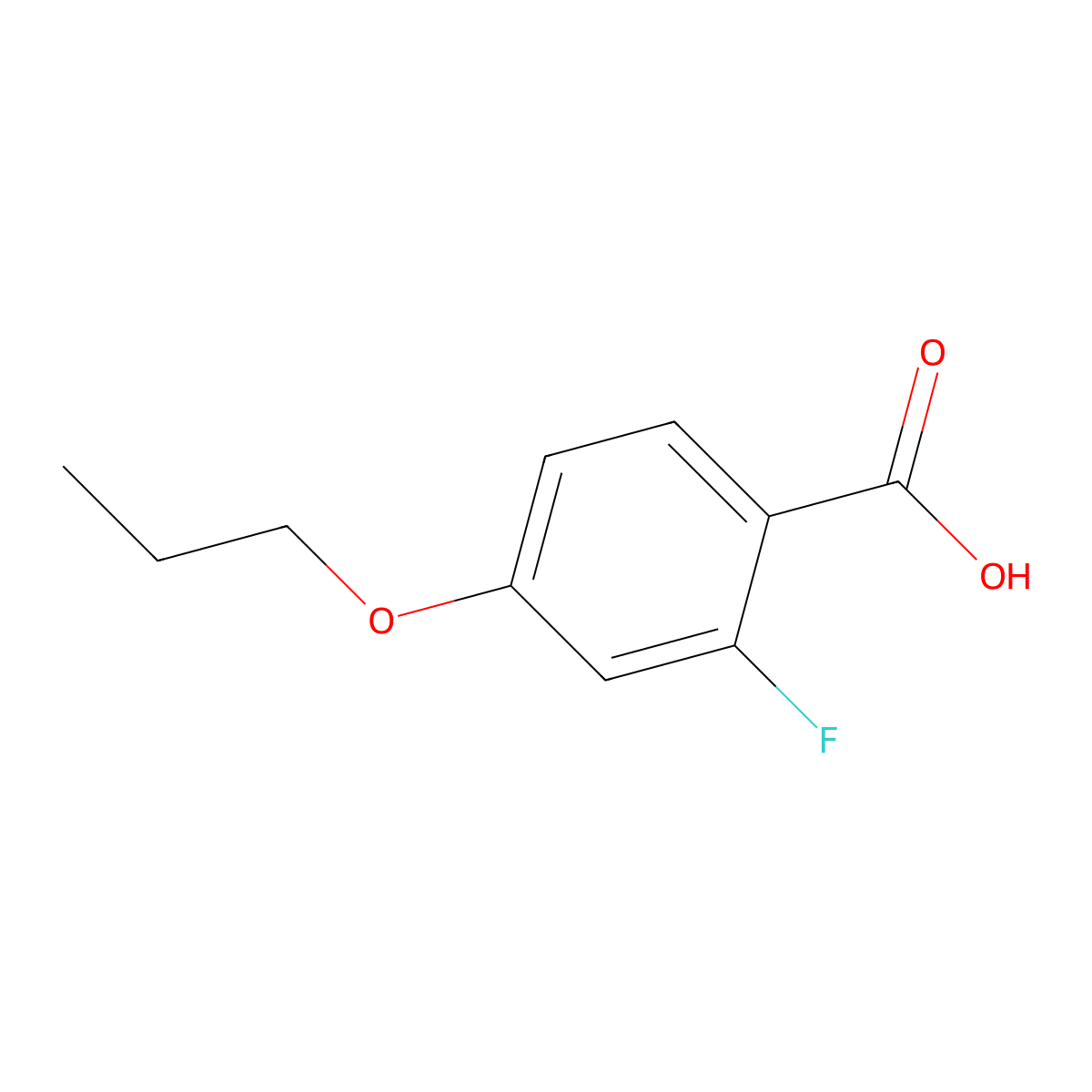 2-Fluoro-4-propoxybenzoic acid molecular structure, CAS 203115-96-2