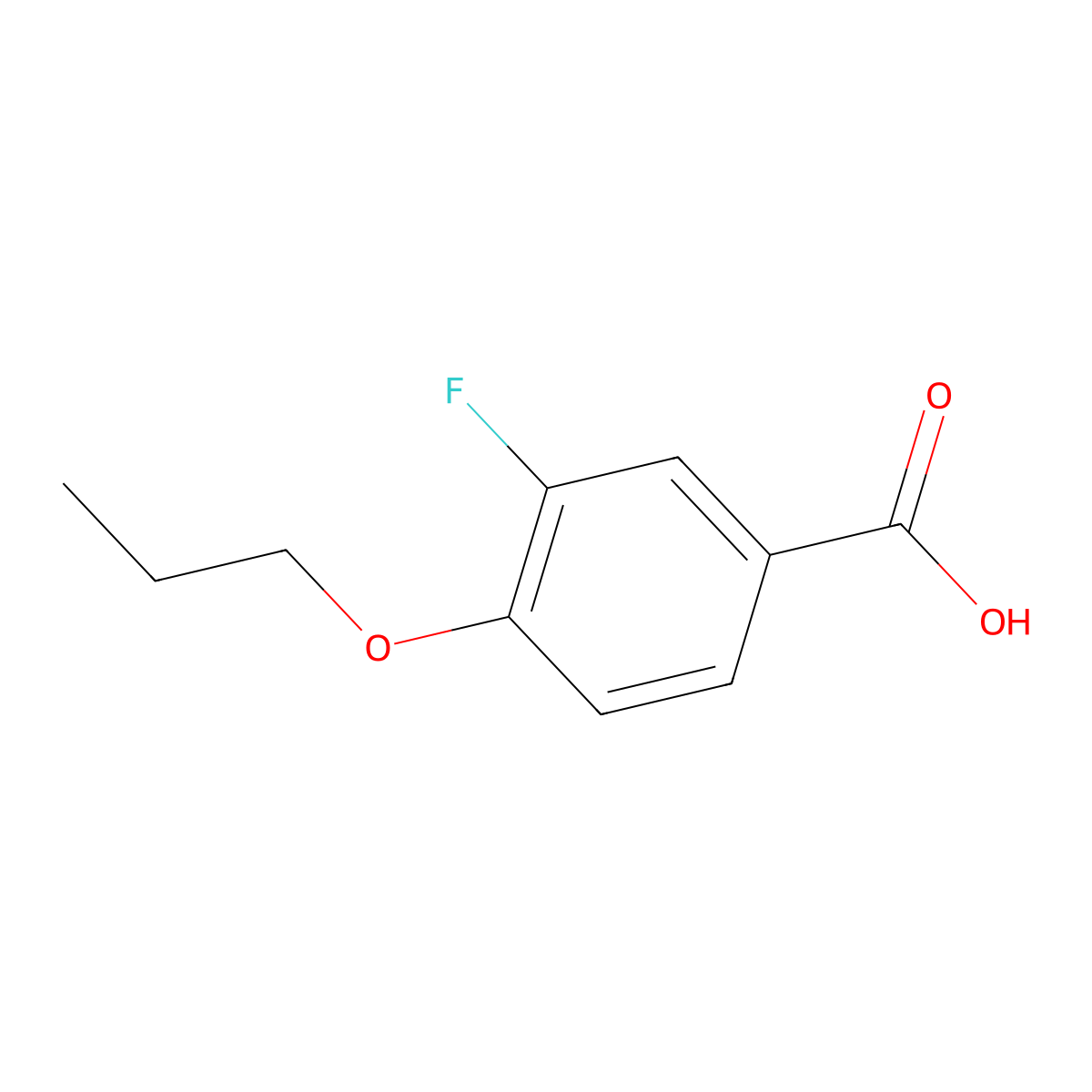 3-Fluoro-4-propoxybenzoic acid molecular structure, CAS 203115-97-3