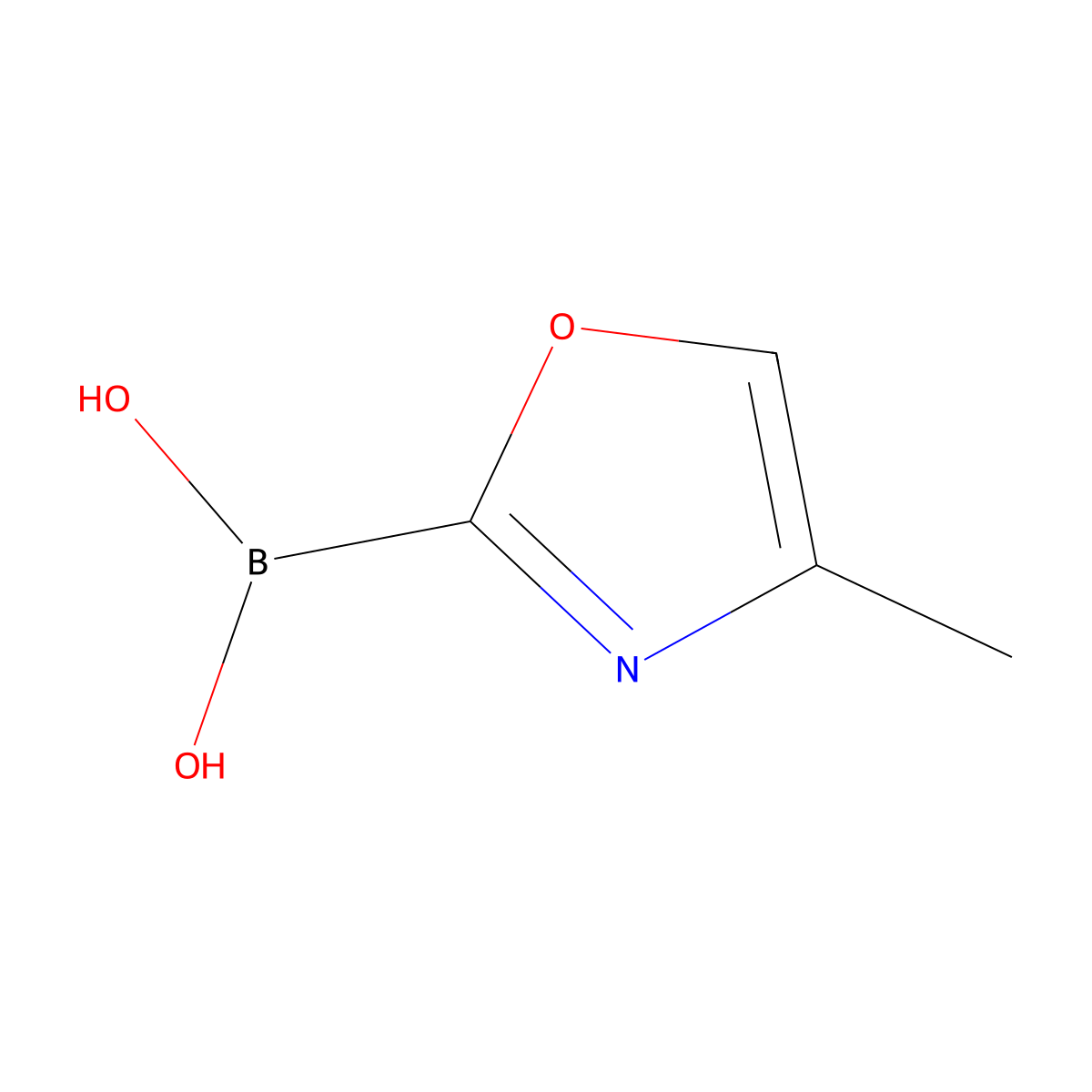 (4-Methyl-1,3-oxazol-2-yl)boronic acid molecular structure, CAS 2031185-40-5