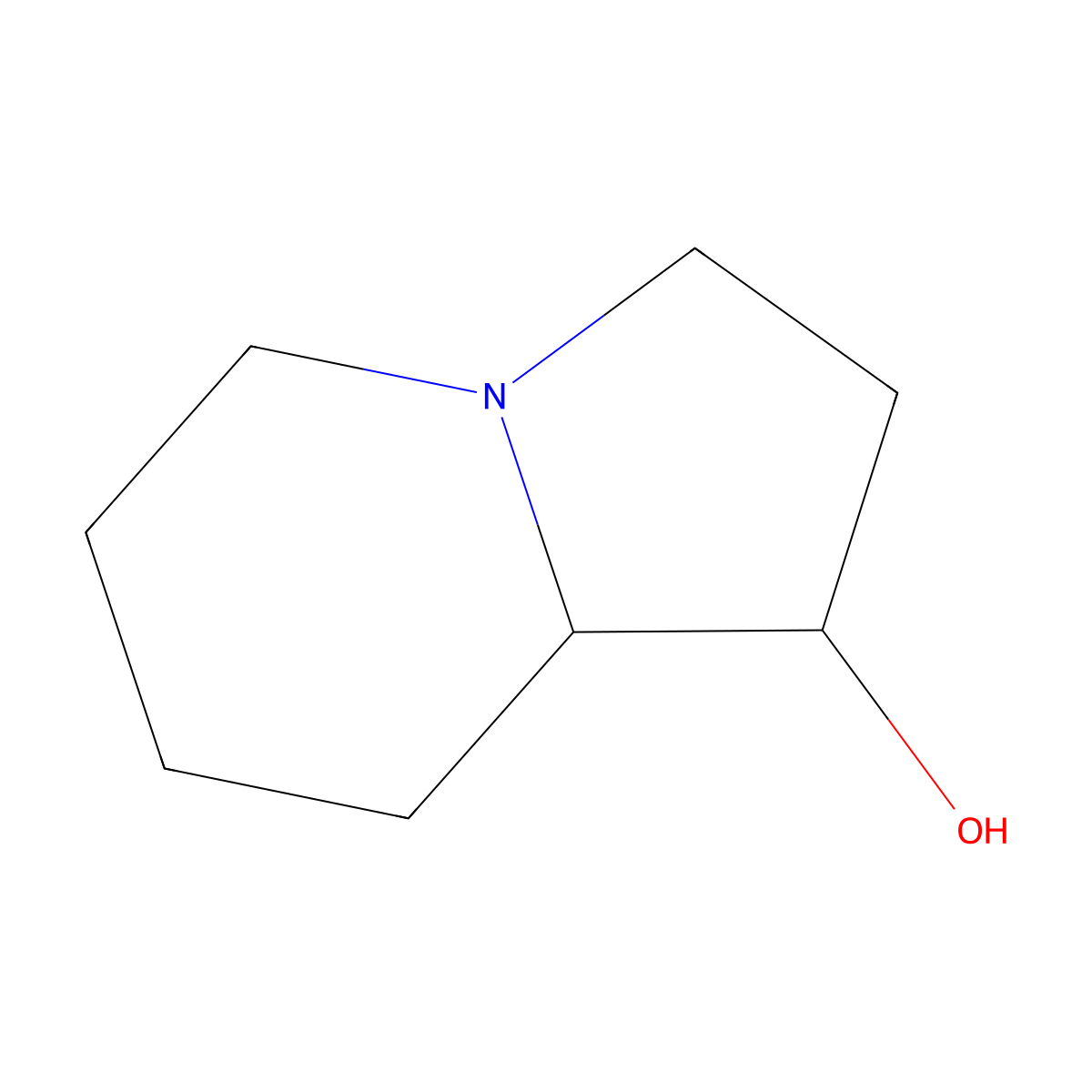 1-Hydroxyindolizidine molecular structure, CAS 20312-32-7