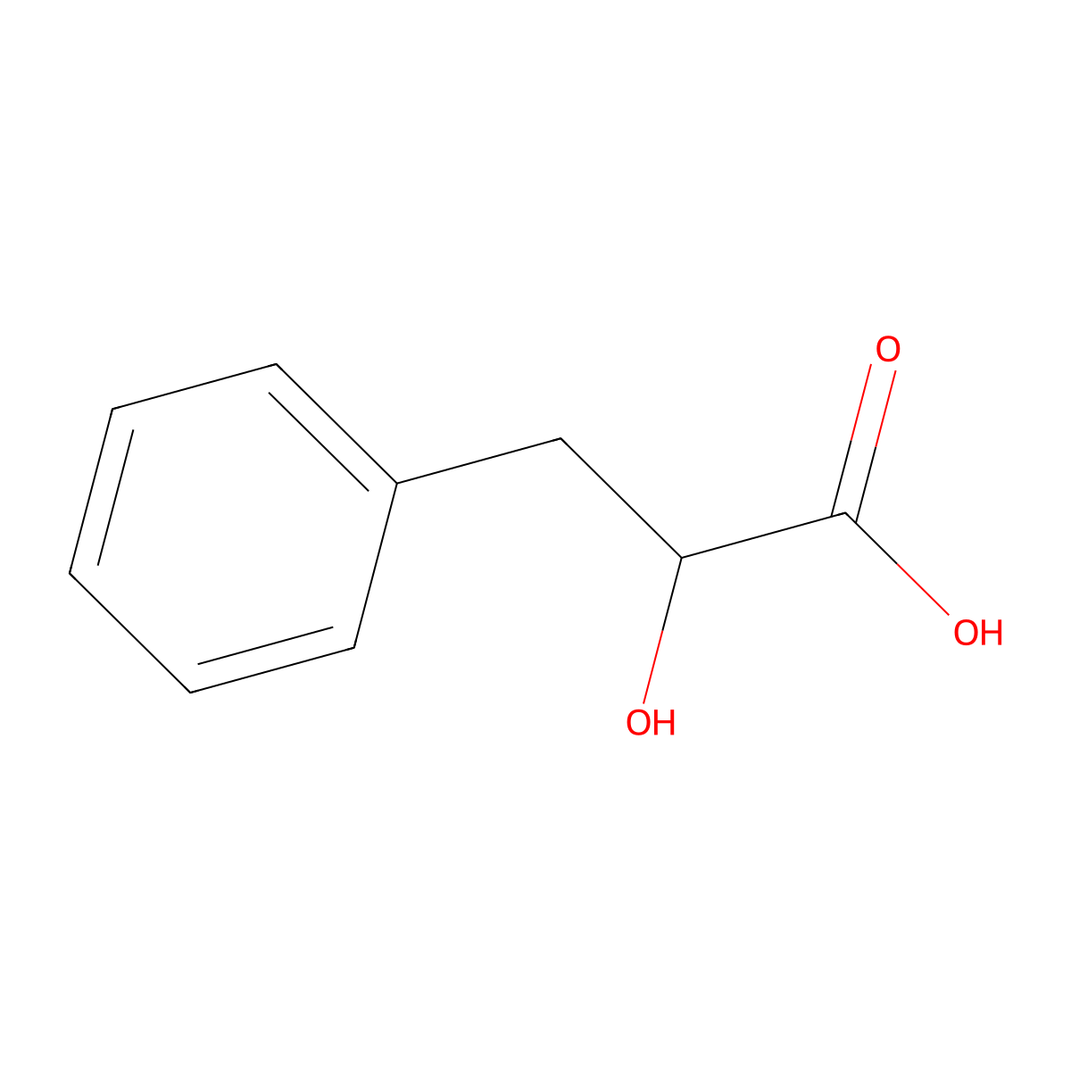 3-Phenyllactic acid, (S)- molecular structure, CAS 20312-36-1