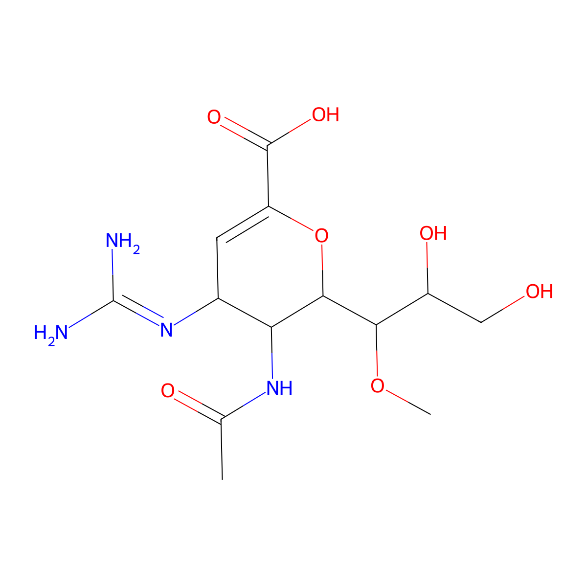 Laninamivir molecular structure, CAS 203120-17-6