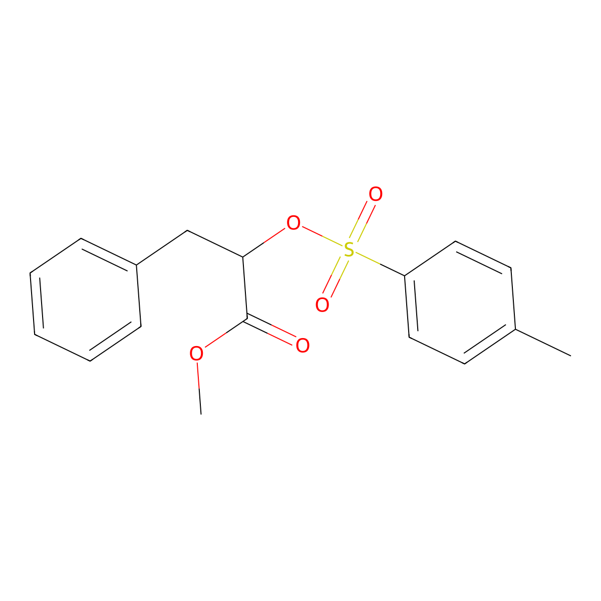 Methyl 2-[(4-methylbenzenesulfonyl)oxy]-3-phenylpropanoate molecular structure, CAS 203124-95-2