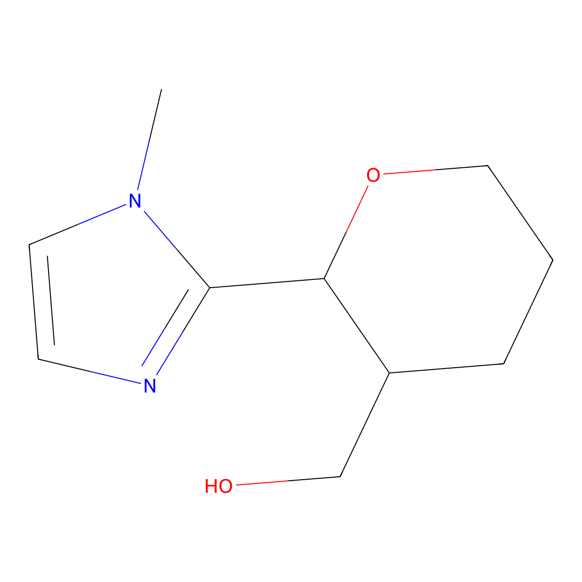 [(2R,3S)-2-(1-methyl-1H-imidazol-2-yl)oxan-3-yl]methanol molecular structure, CAS 2031242-03-0