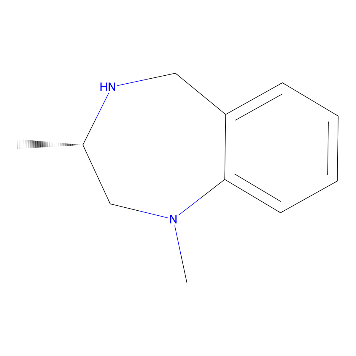 (3S)-1,3-dimethyl-2,3,4,5-tetrahydro-1H-1,4-benzodiazepine molecular structure, CAS 2031242-32-5