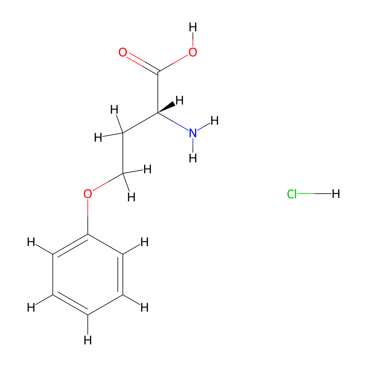 (2R)-2-amino-4-phenoxybutanoic acid hydrochloride molecular structure, CAS 2031242-33-6