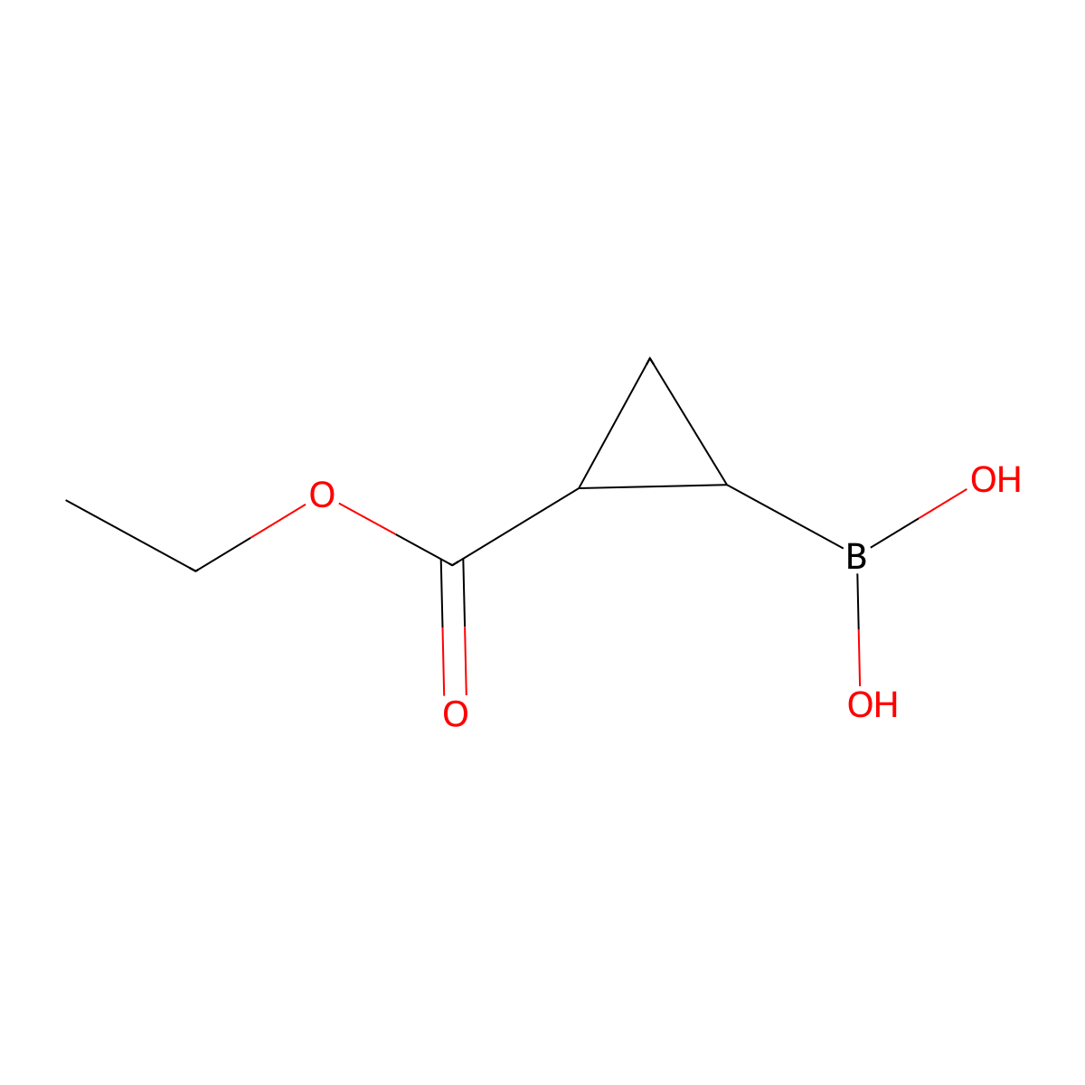 [2-(Ethoxycarbonyl)cyclopropyl]boronic acid molecular structure, CAS 2031248-31-2