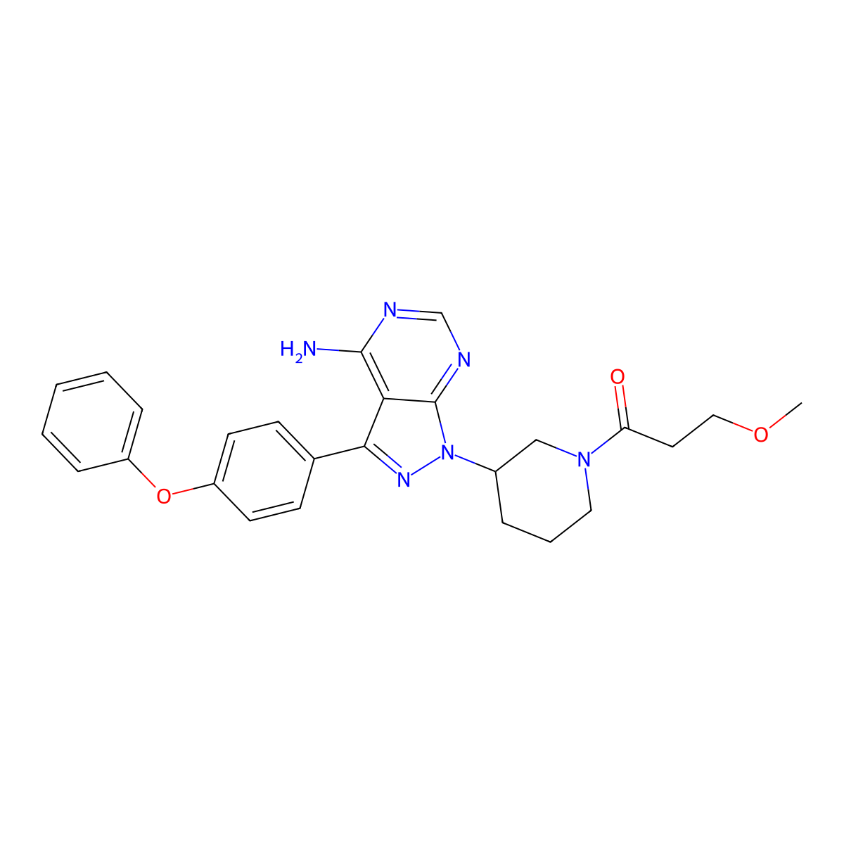 Ibrutinib Methoxy Impurity molecular structure, CAS 2031255-26-0