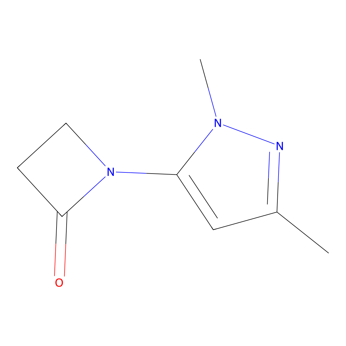 1-(1,3-dimethyl-1H-pyrazol-5-yl)azetidin-2-one molecular structure, CAS 2031258-47-4