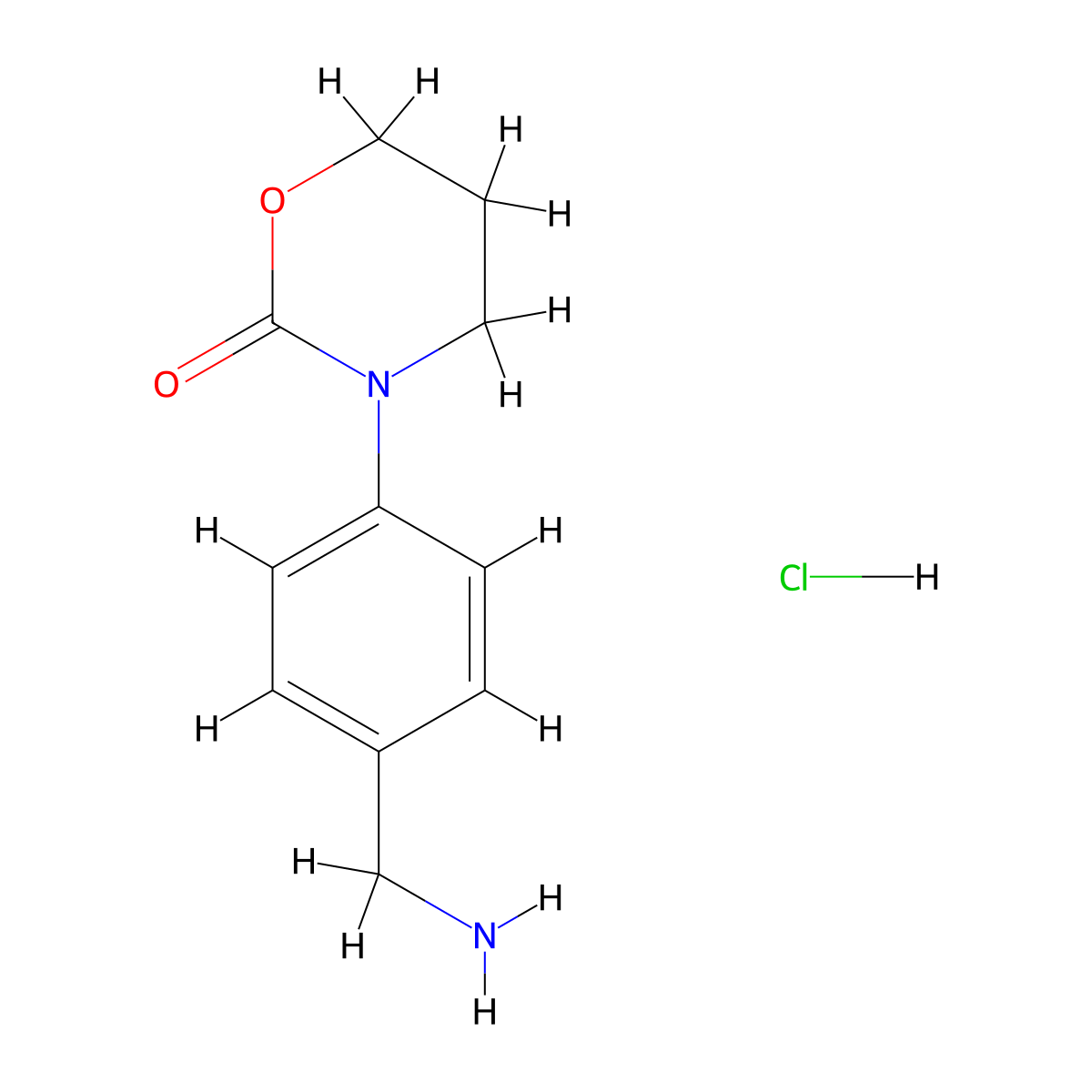 3-(4-(Aminomethyl)phenyl)-1,3-oxazinan-2-one hydrochloride molecular structure, CAS 2031258-49-6