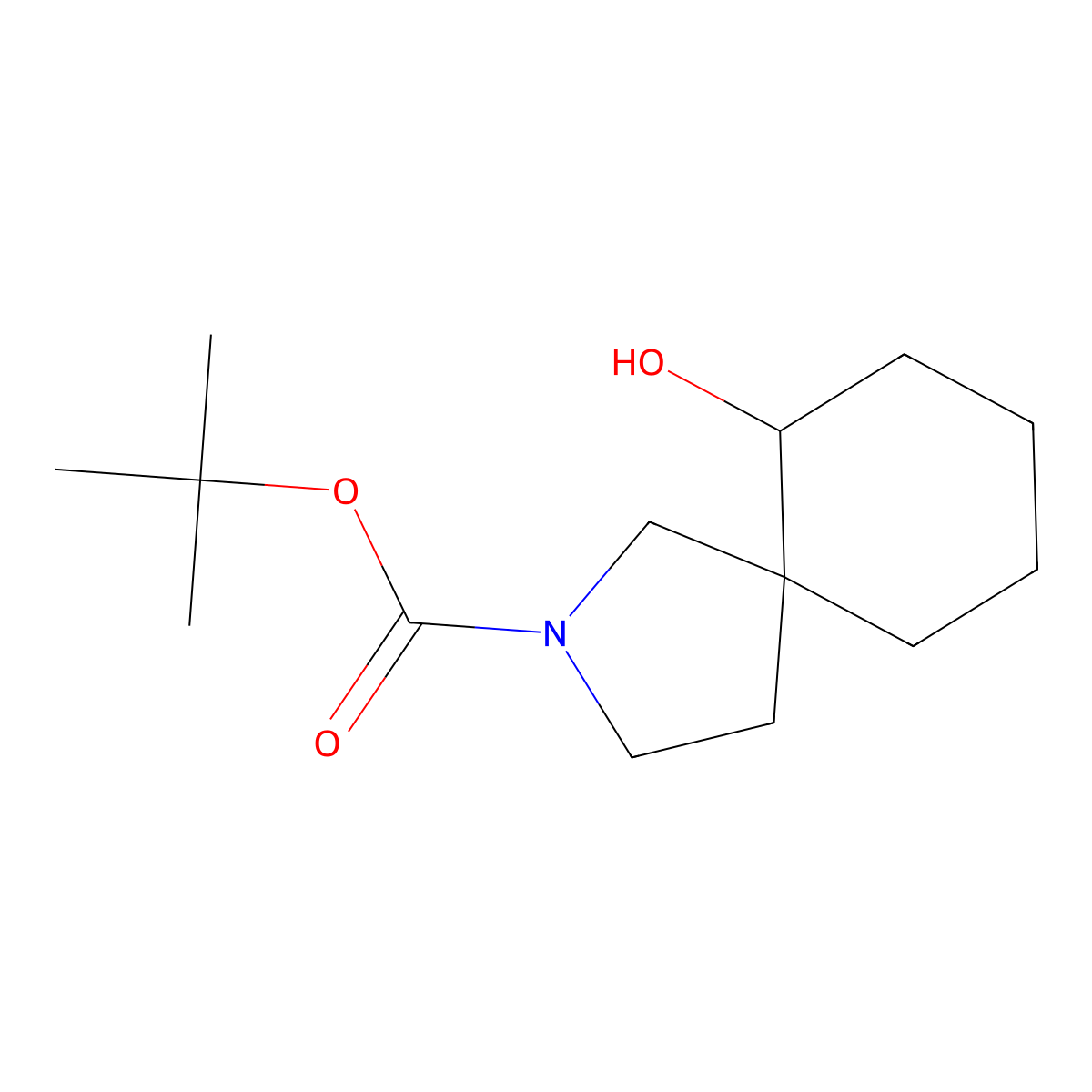 tert-Butyl 6-hydroxy-2-azaspiro[4.5]decane-2-carboxylate molecular structure, CAS 2031258-50-9