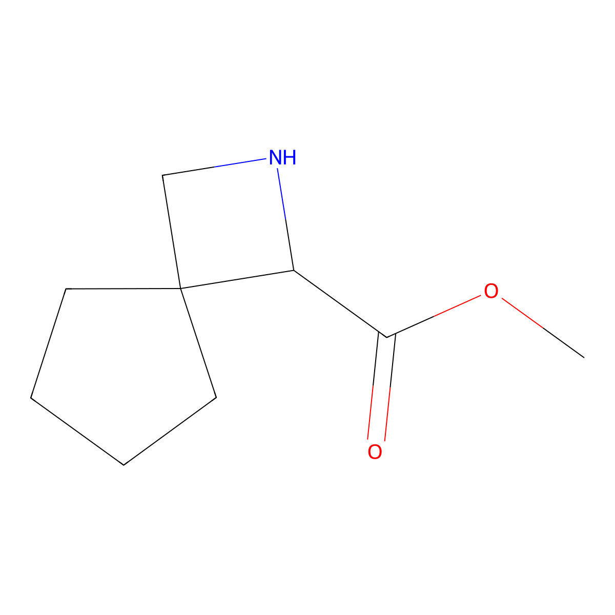 Methyl 2-azaspiro[3.4]octane-1-carboxylate molecular structure, CAS 2031258-51-0