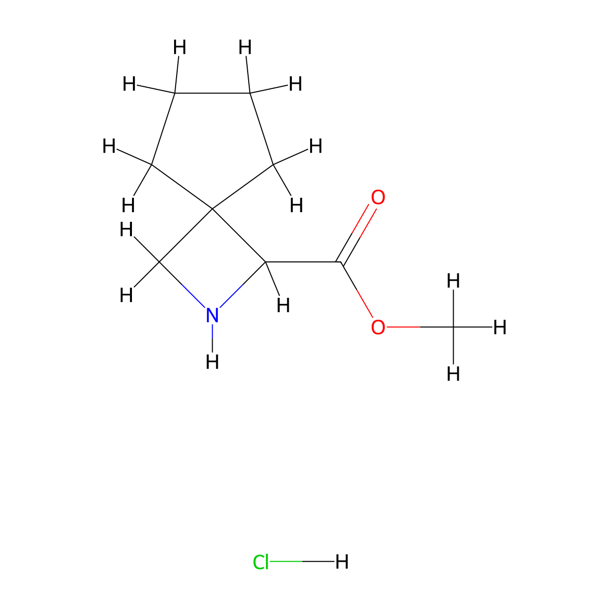 Methyl 2-azaspiro[3.4]octane-1-carboxylate hydrochloride molecular structure, CAS 2031258-52-1