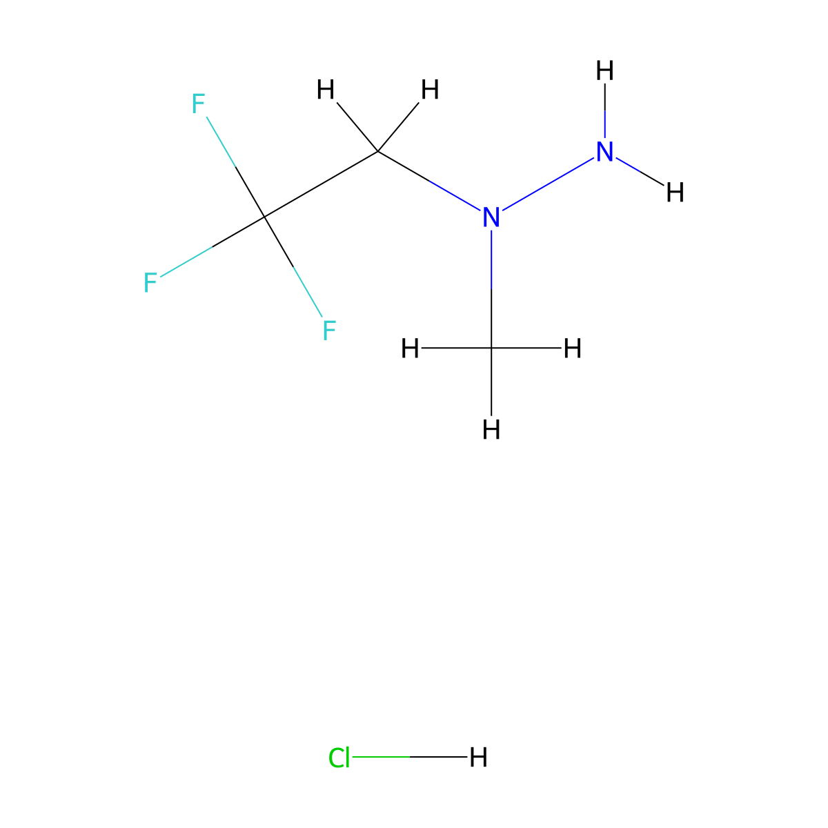 1-Methyl-1-(2,2,2-trifluoroethyl)hydrazine hydrochloride molecular structure, CAS 2031258-63-4