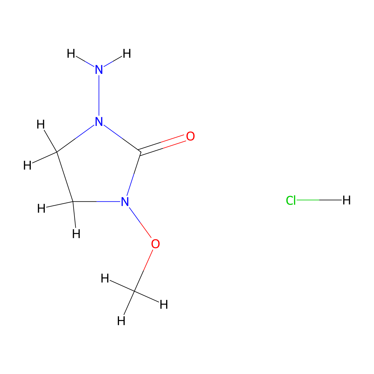1-Amino-3-methoxyimidazolidin-2-one hydrochloride molecular structure, CAS 2031258-64-5