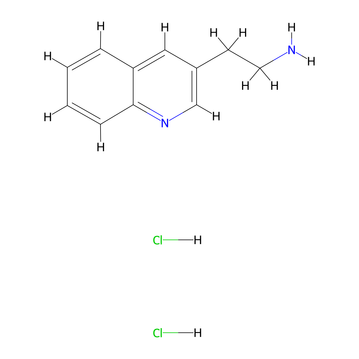 2-(Quinolin-3-yl)ethan-1-amine dihydrochloride molecular structure, CAS 2031258-65-6