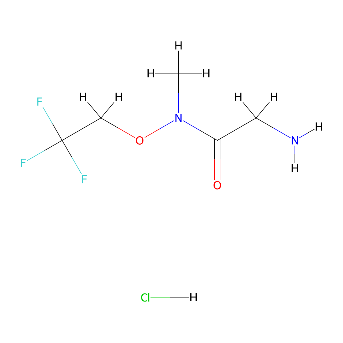 2-amino-N-methyl-N-(2,2,2-trifluoroethoxy)acetamide hydrochloride molecular structure, CAS 2031258-66-7