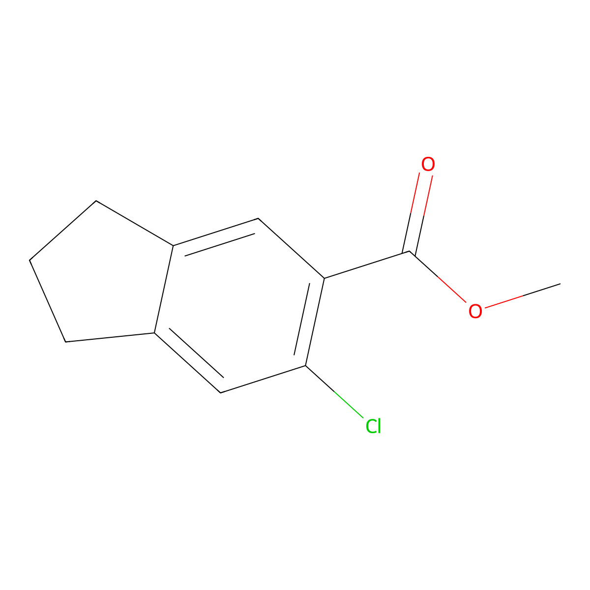 methyl 6-chloro-2,3-dihydro-1H-indene-5-carboxylate molecular structure, CAS 2031258-72-5