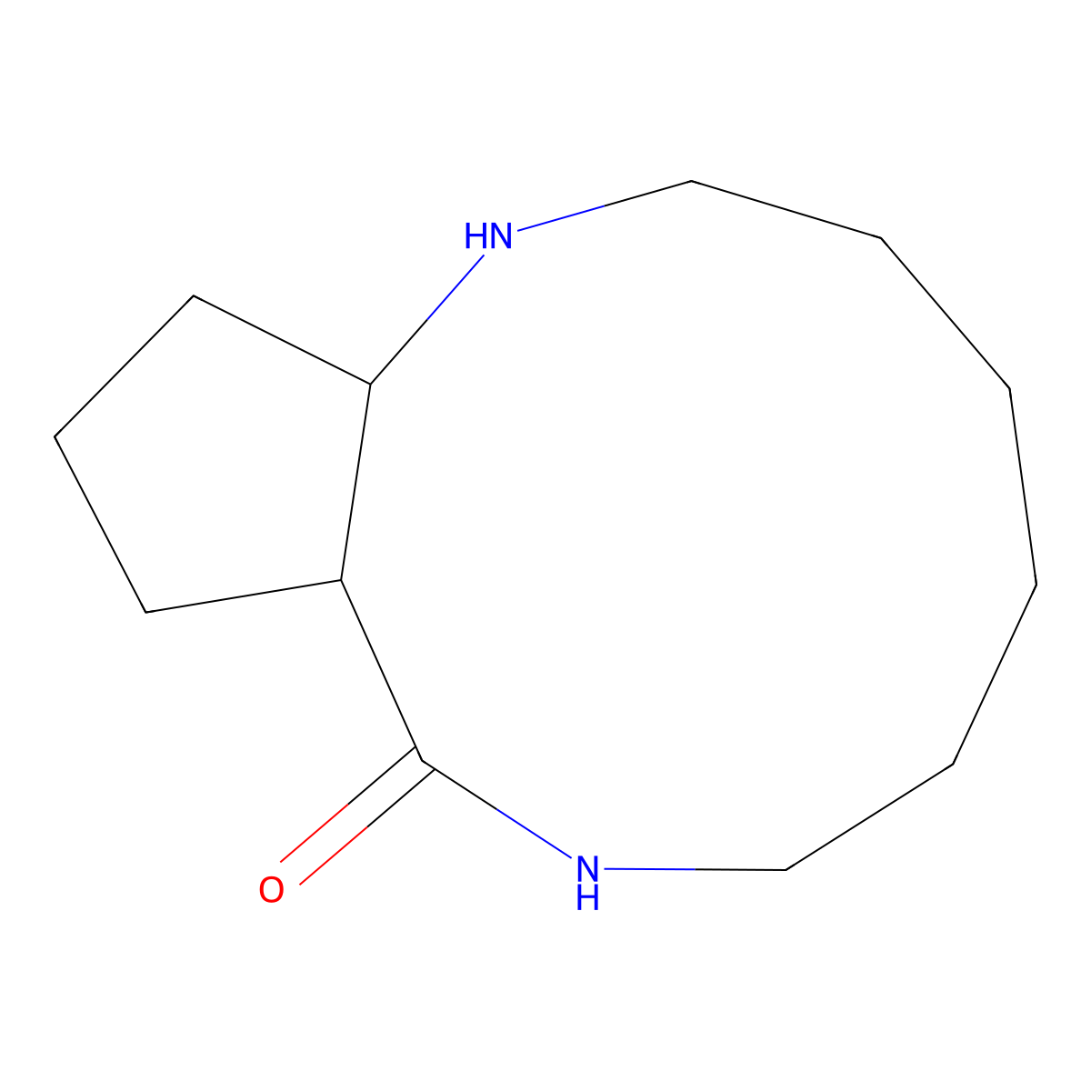 Tetradecahydrocyclopenta[b]1,5-diazacycloundecan-9-one molecular structure, CAS 2031258-85-0