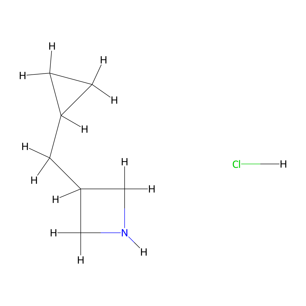3-(Cyclopropylmethyl)azetidine hydrochloride molecular structure, CAS 2031258-91-8