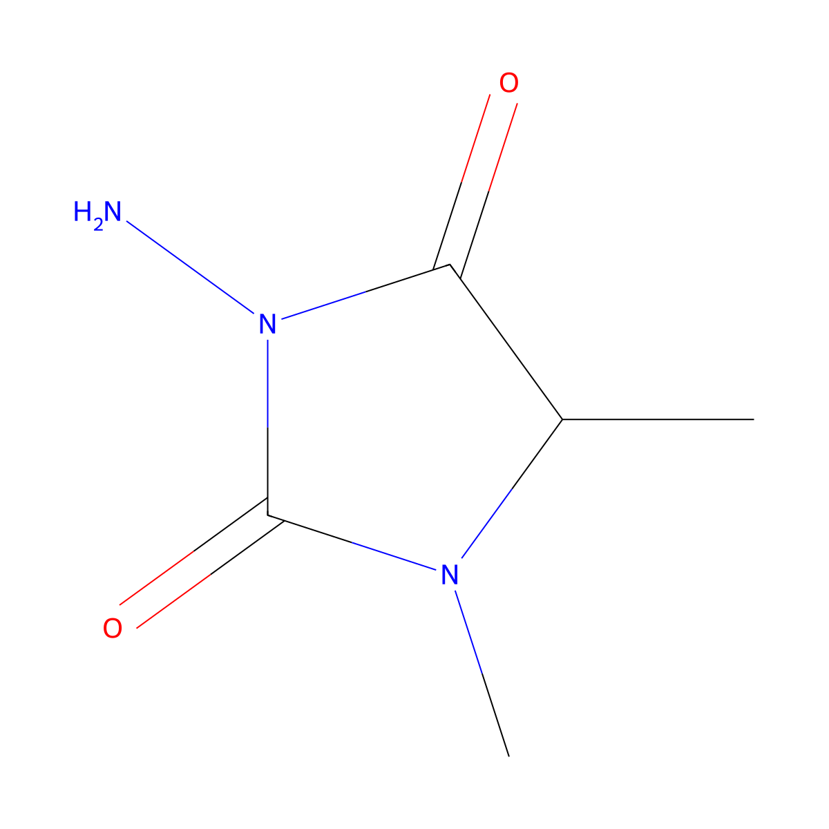 3-Amino-1,5-dimethylimidazolidine-2,4-dione molecular structure, CAS 2031258-99-6