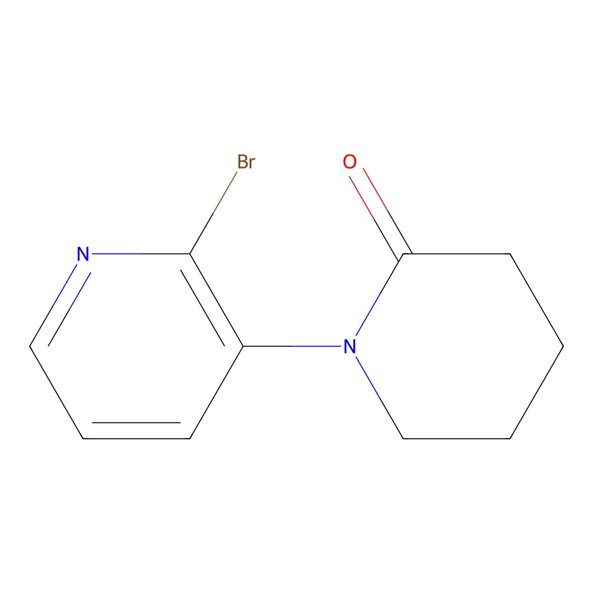 1-(2-Bromopyridin-3-yl)piperidin-2-one molecular structure, CAS 2031259-05-7