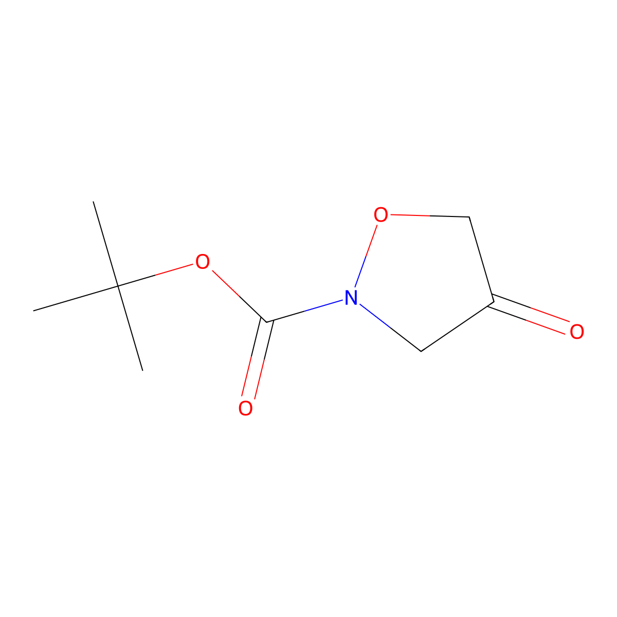 Tert-butyl 4-oxo-1,2-oxazolidine-2-carboxylate molecular structure, CAS 2031259-21-7